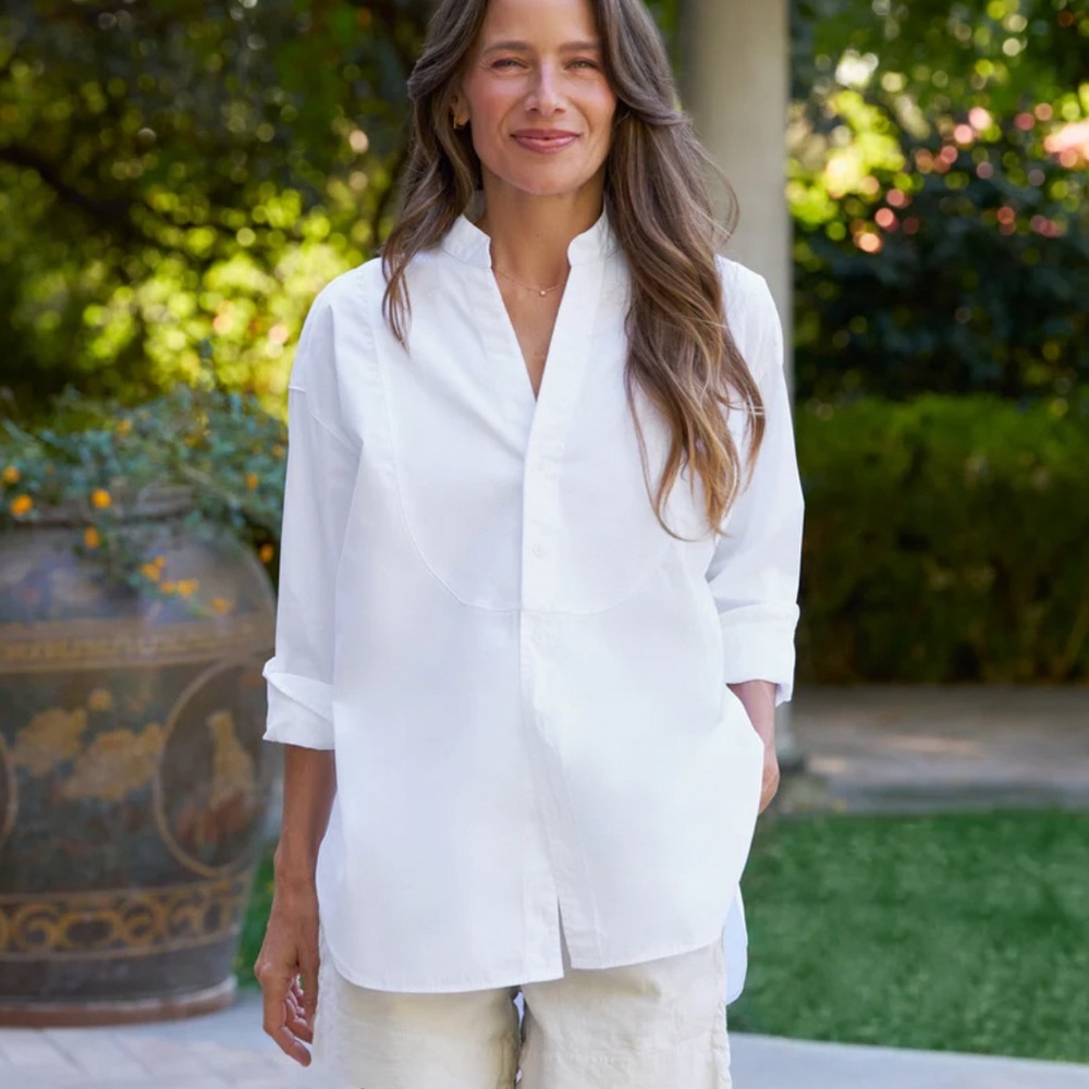 FRANK & EILEEN ‘Victoria Superluxe’ 🆕 Crisp White Button Down, MSRP:$348, Sz Med